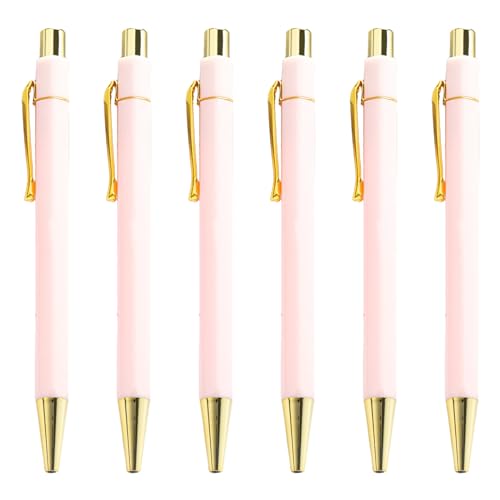 MALSSE Smppth Kugelschreiber, einziehbar, 1,0 mm, für Schule, Büro, Arbeit, 6 Stück von MALSSE