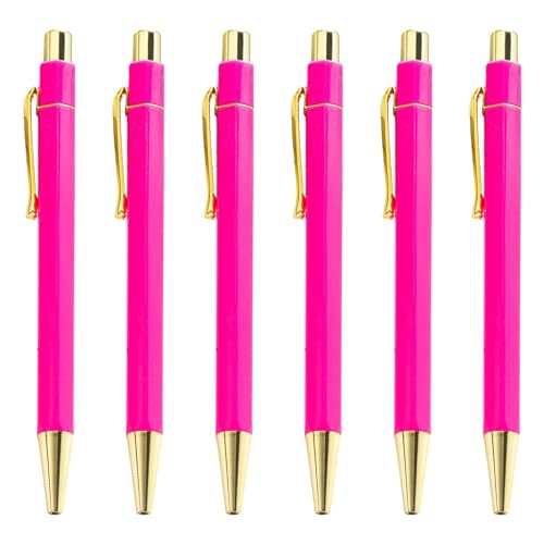 MALSSE Smppth Kugelschreiber, einziehbar, 1,0 mm, für Schule, Büro, Arbeit, 6 Stück von MALSSE