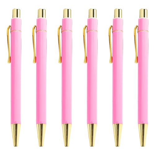 MALSSE Smppth Kugelschreiber, einziehbar, 1,0 mm, für Schule, Büro, Arbeit, 6 Stück von MALSSE