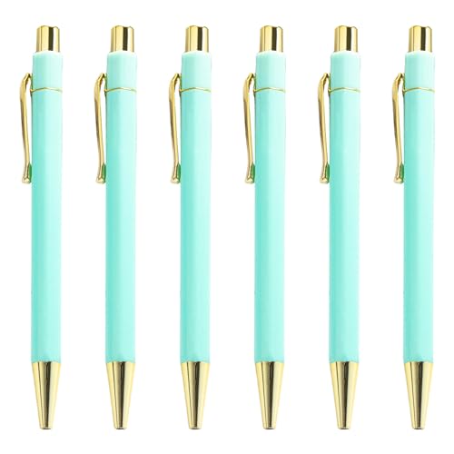 MALSSE Smppth Kugelschreiber, einziehbar, 1,0 mm, für Schule, Büro, Arbeit, 6 Stück von MALSSE