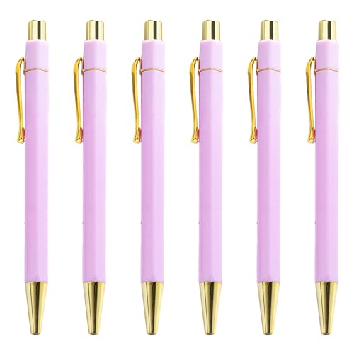 MALSSE Smppth Kugelschreiber, einziehbar, 1,0 mm, für Schule, Büro, Arbeit, 6 Stück von MALSSE