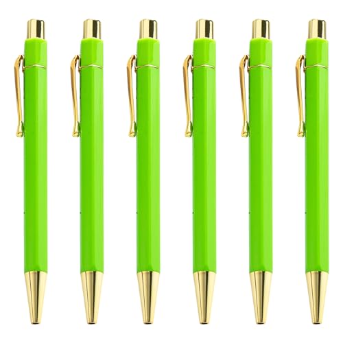 MALSSE Smppth Kugelschreiber, einziehbar, 1,0 mm, für Schule, Büro, Arbeit, 6 Stück von MALSSE