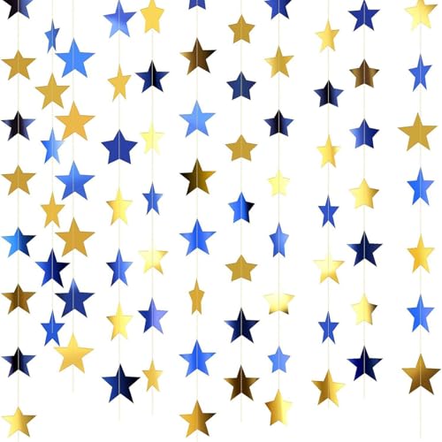 MALSSE Sternketten aus recycelbarem Papier, verschiedene Farben, hängende Luftschlangen, Anhänger für Urlaub, Raumdekoration, Girlanden, Zubehör, saisonale Türdekoration, hängende Dekoration MALSSE Sternketten aus recycelbarem Papier, verschiedene Farben, hängende Luftschlangen, Anhänger für Urlaub, Raumdekoration, Girlanden, Zubehör, saisonale Türdekoration, hängende Dekoration von MALSSE