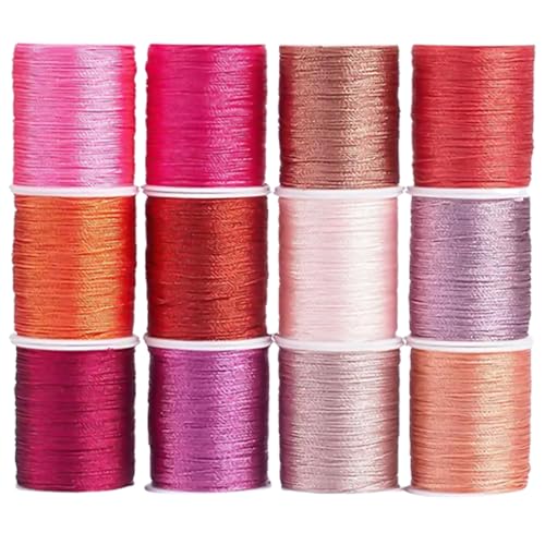 Mehrfarbige Perlenschnur, gewachst, stabil, Polyester, zur Schmuckherstellung, geflochtenes Garn für Armbänder und Halsketten, Polyester-Schmuckfaser Mehrfarbige Perlenschnur, gewachst, stabil, Polyester, zur Schmuckherstellung, geflochtenes Garn für Armbänder und Halsketten, Polyester-Schmuckfaser von MALSSE