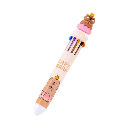 Mehrfarbiger Kugelschreiber, 10 Farben, einziehbar, mehrfarbig, Cartoon-Kugelschreiber zum Schreiben, bunter Stift von MALSSE