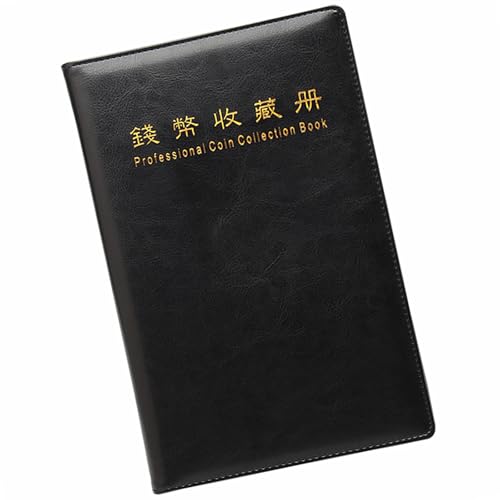 Münzsammelalbum mit 360 Taschen, für Sammler, PU-Leder, Münzsammelhalter, Album, Präsentation, Aufbewahrungshalter, Vitrine von MALSSE