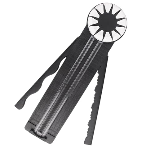 Rotierender Papierschneider Handwerk Papierschneider 12 in 1 Multifunktionales Scrapbooking-Werkzeug zum Schneiden von Etiketten-Foto-Trimmer von MALSSE