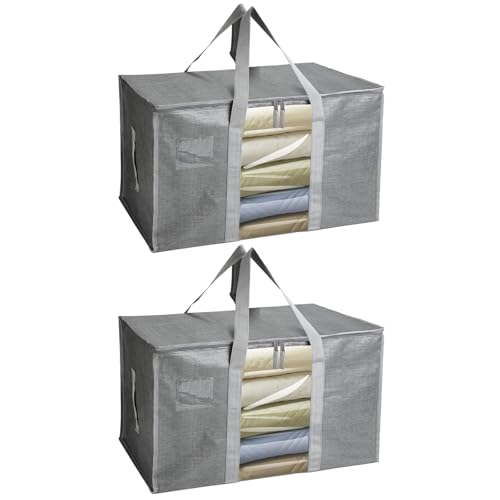 Set mit 2 großen gewebten Umzugstaschen, platzsparende Umzugspackungen, stabile Konstruktion, gewebte Taschen mit Griffen, Materialbeutel Set mit 2 großen gewebten Umzugstaschen, platzsparende Umzugspackungen, stabile Konstruktion, gewebte Taschen mit Griffen, Materialbeutel von MALSSE