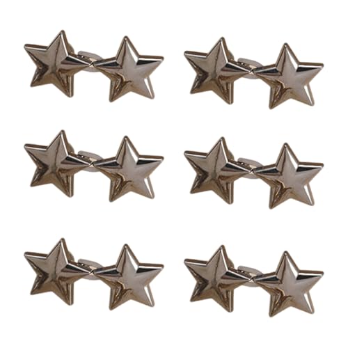 Sternförmiger Taillenknopf für Damen, Rock, Hose, Jeans, enganliegender Taillenclip, Metallnadel, Kleidungsverschluss von MALSSE