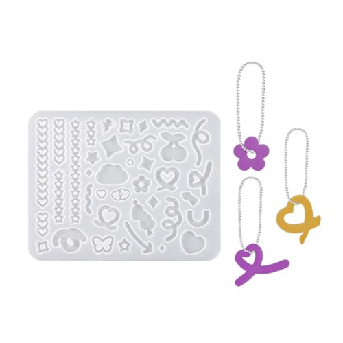 Verschiedene Formen aus Kunstharz, Gießform, Kunst, Kristall, Silikon, Epoxidharz, Schlüsselanhänger, Herzanhänger, Silikonformen Verschiedene Formen aus Kunstharz, Gießform, Kunst, Kristall, Silikon, Epoxidharz, Schlüsselanhänger, Herzanhänger, Silikonformen von MALSSE