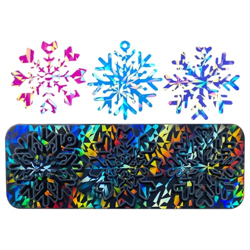 Weihnachts-Schneeflocken-Formen, Ornament, Harz, Schneeflockenform, Anhänger, Ton, Silikon, Schlüsselanhänger, Epoxidharz-Formen Weihnachts-Schneeflocken-Formen, Ornament, Harz, Schneeflockenform, Anhänger, Ton, Silikon, Schlüsselanhänger, Epoxidharz-Formen von MALSSE