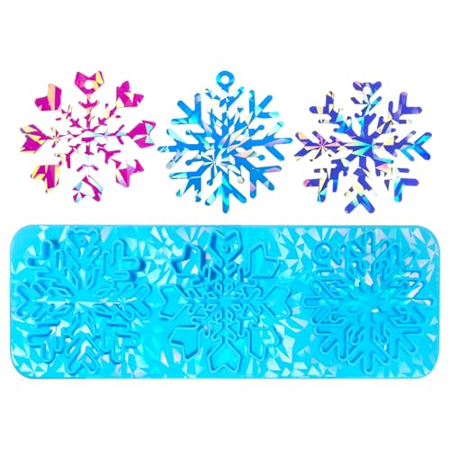 Weihnachts-Schneeflocken-Formen, Ornament, Harz, Schneeflockenform, Anhänger, Ton, Silikon, Schlüsselanhänger, Epoxidharz-Formen Weihnachts-Schneeflocken-Formen, Ornament, Harz, Schneeflockenform, Anhänger, Ton, Silikon, Schlüsselanhänger, Epoxidharz-Formen von MALSSE