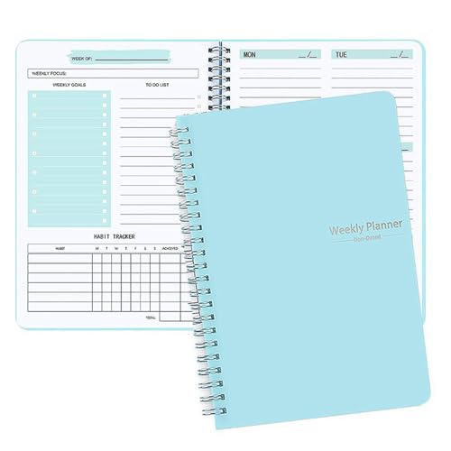 Wochenplaner für Wochenpläne, Notizen und Zeitpläne, Spiralbindung, akademischer Planer, 52 Wochen, Tagebuch, Notizbuch für Studenten, flexible Planung, Notizblöcke Wochenplaner für Wochenpläne, Notizen und Zeitpläne, Spiralbindung, akademischer Planer, 52 Wochen, Tagebuch, Notizbuch für Studenten, flexible Planung, Notizblöcke von MALSSE