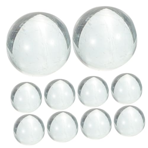 MALUGOGO 10 Stück transparente Glasmurmeln, Vasenfüller, Perlen, transparent, dekorative Glasperlen für Heimwerker, Basteln, Heimdekoration, Tischstreuung von MALUGOGO