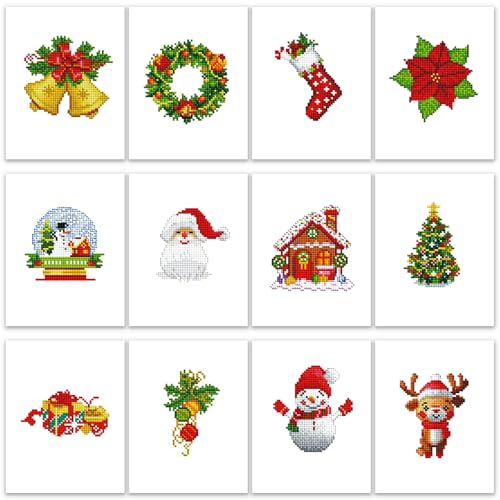 12 Stück Mini Weihnachten Diamant Painting, 5D Weihnachten Diamond Painting Bastelset Kinder, Xmas Diamant Painting Bilder Weihnachtsmann Deko für Home Weihnachtsde, 15x18 cm, ohne Bilderrahmen 12 Stück Mini Weihnachten Diamant Painting, 5D Weihnachten Diamond Painting Bastelset Kinder, Xmas Diamant Painting Bilder Weihnachtsmann Deko für Home Weihnachtsde, 15x18 cm, ohne Bilderrahmen von MAMACHU