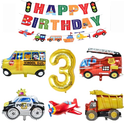 MAMELI Auto Geburtstagsdeko,Geburtstagsdeko Jungen 2 Jahre,Deko 2.Geburtstag Junge,Geburtstagsdeko Auto Großes Folienballonauto,Geburtstagsdeko für Goy Girl von MAMELI