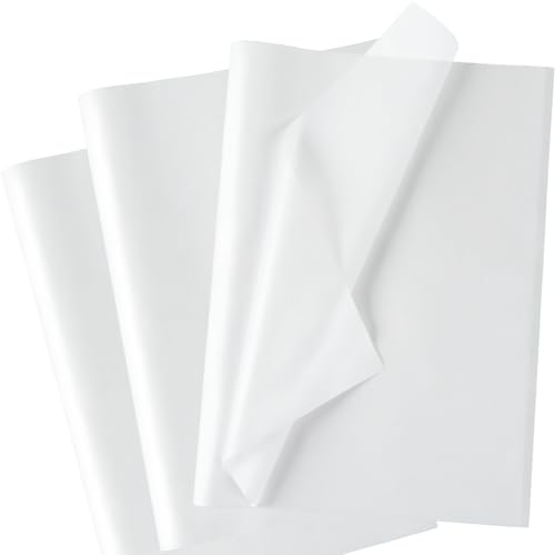 60 Geschenkpapier Seidenpapier, weißes Seidenpapier Verpackungsmaterial, schimmerndes Metallic Bastelpapier Seidenpapier mit Perlmutt, Glänzendes Geschenkpapier für Geburtstage, Weihnachten, 50x35 cm von MAMUNU