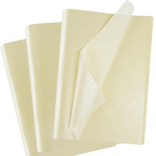 Creme Geschenkpapier Seidenpapier, 60 Blatt Seidenpapier Verpackungsmaterial, schimmerndes Bastelpapier Seidenpapier mit Perlmutt, Glänzendes Geschenkpapier für Geburtstage, Weihnachten, 50 x 35 cm Creme Geschenkpapier Seidenpapier, 60 Blatt Seidenpapier Verpackungsmaterial, schimmerndes Bastelpapier Seidenpapier mit Perlmutt, Glänzendes Geschenkpapier für Geburtstage, Weihnachten, 50 x 35 cm von MAMUNU