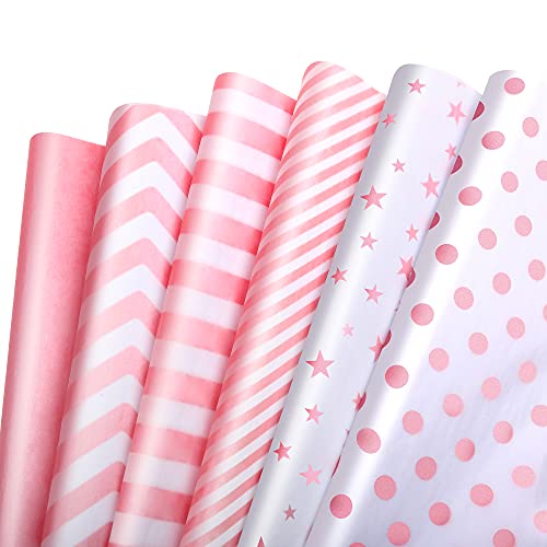Seidenpapier Set 120 Blatt Rosa Geschenkpapier Mädchen Metallic Seidenpapier zum Verpacken Seidenpapier Verpackungsmaterial Bastelpapier für Geburtstag Weihnachten Valentinstag Basteln, 50X35CM Seidenpapier Set 120 Blatt Rosa Geschenkpapier Mädchen Metallic Seidenpapier zum Verpacken Seidenpapier Verpackungsmaterial Bastelpapier für Geburtstag Weihnachten Valentinstag Basteln, 50X35CM von MAMUNU