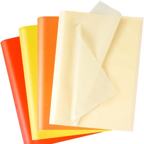 MAMUNU 120 Blatt Seidenpapier Geschenkpapier, Orange Gelb Seidenpapier Verpackungsmaterial, 50x35 cm Bastelpapier Tissue Papier, Geschenkpapier für Blumenbasteln, Geschenkverpackung, Kunstprojekte MAMUNU 120 Blatt Seidenpapier Geschenkpapier, Orange Gelb Seidenpapier Verpackungsmaterial, 50x35 cm Bastelpapier Tissue Papier, Geschenkpapier für Blumenbasteln, Geschenkverpackung, Kunstprojekte von MAMUNU