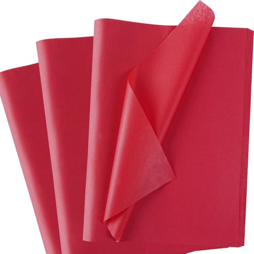 MAMUNU 120 Blatt Seidenpapier für Geschenktüten, Rot Seidenpapier Geschenkpapier, Tissue Paper Bulk, Transparentpapier Bastelpapier für Geburtstag, Basteln, Hochzeit, Weihnachten, Party, 50 x 35 cm MAMUNU 120 Blatt Seidenpapier für Geschenktüten, Rot Seidenpapier Geschenkpapier, Tissue Paper Bulk, Transparentpapier Bastelpapier für Geburtstag, Basteln, Hochzeit, Weihnachten, Party, 50 x 35 cm von MAMUNU