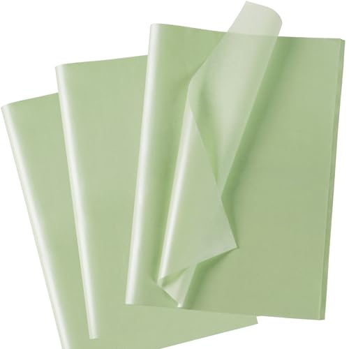 Seidenpapier für Geschenktüten, 60 Blatt Metallic Hellgrün Seidenpapier, Grün Seidenpapier Geschenkpapier für Geburtstage Hochzeiten Babyparty Weihnachten, 50 x 35 cm Seidenpapier für Geschenktüten, 60 Blatt Metallic Hellgrün Seidenpapier, Grün Seidenpapier Geschenkpapier für Geburtstage Hochzeiten Babyparty Weihnachten, 50 x 35 cm von MAMUNU