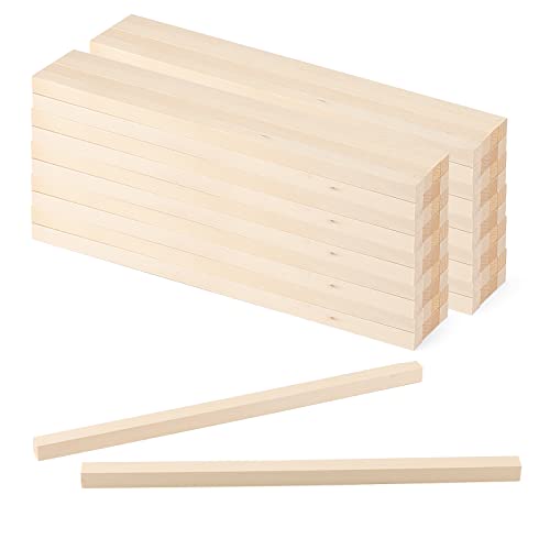 MANCHAP 100 Stück 30 cm x 5 mm Hartholz-Dübelstangen – quadratische Stäbe für Handwerk, Kunst und DIY-Projekte MANCHAP 100 Stück 30 cm x 5 mm Hartholz-Dübelstangen – quadratische Stäbe für Handwerk, Kunst und DIY-Projekte von MANCHAP