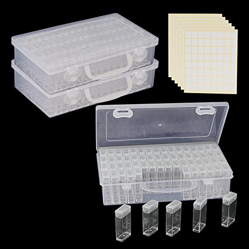 MANCHAP 3 Pack Diamond Painting Aufbewahrungsboxen mit 64 Gitter, Diamant Stickerei Box, Diamant Kunst Aufbewahrungsboxen mit Behältern für Schmuck, Perlen, Handwerk, Nail Art, klar MANCHAP 3 Pack Diamond Painting Aufbewahrungsboxen mit 64 Gitter, Diamant Stickerei Box, Diamant Kunst Aufbewahrungsboxen mit Behältern für Schmuck, Perlen, Handwerk, Nail Art, klar von MANCHAP