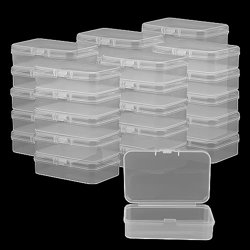 MANCHAP 30 Stück Mini Aufbewahrungsboxen Perlen, 7,5 x 5 x 2 cm, Transparente Kunststoffperlen Behälter, Aufbewahrungsboxen mit Deckel für Perlen, Schmuck MANCHAP 30 Stück Mini Aufbewahrungsboxen Perlen, 7,5 x 5 x 2 cm, Transparente Kunststoffperlen Behälter, Aufbewahrungsboxen mit Deckel für Perlen, Schmuck von MANCHAP