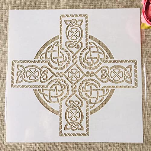 30 x 30 cm große geometrische Kreuz-Totem-Schablonen zum Malen auf Holz, Leinwand, Papier, Boden, lasergeschnittene Malschablone für Heimdekoration, Bastelprojekte 30 x 30 cm große geometrische Kreuz-Totem-Schablonen zum Malen auf Holz, Leinwand, Papier, Boden, lasergeschnittene Malschablone für Heimdekoration, Bastelprojekte von MANGOUSONG