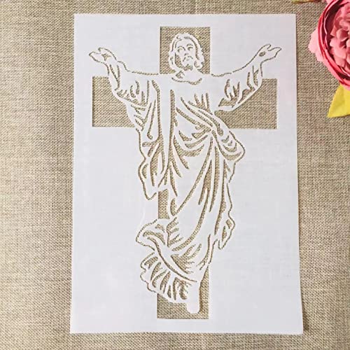 A4 29 cm Gott-Schablonen zum Malen auf Holz, Leinwand, Papier, Boden, lasergeschnittene Malschablone für Heimdekoration, Bastelprojekte A4 29 cm Gott-Schablonen zum Malen auf Holz, Leinwand, Papier, Boden, lasergeschnittene Malschablone für Heimdekoration, Bastelprojekte von MANGOUSONG
