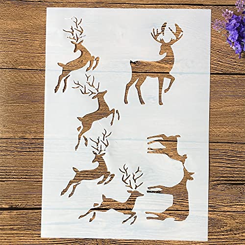 A4 29 x 21 cm Run Deer Wiederverwendbare Malschablonen Love Home Vorlage zum Malen auf Holz, Veranda, Haustür, Wand, Heimdekoration A4 29 x 21 cm Run Deer Wiederverwendbare Malschablonen Love Home Vorlage zum Malen auf Holz, Veranda, Haustür, Wand, Heimdekoration von MANGOUSONG