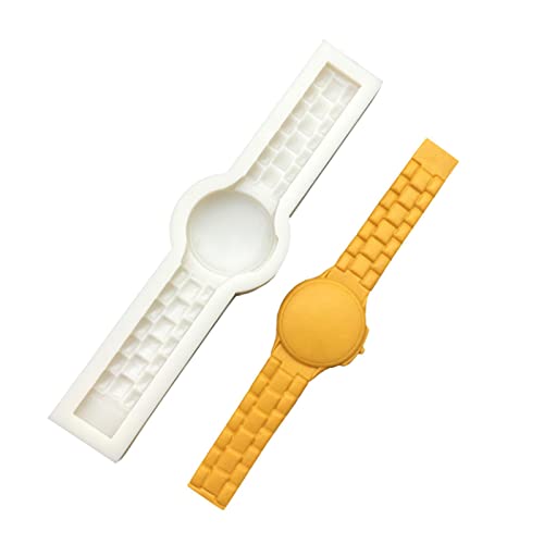 Fondant-Silikonform, 13 x 2,7 cm, Armbanduhr, Silikon, für Zuckerguss, Cupcakes, Schokolade, Backform, Fondant, Kuchen, Dekorationswerkzeuge Fondant-Silikonform, 13 x 2,7 cm, Armbanduhr, Silikon, für Zuckerguss, Cupcakes, Schokolade, Backform, Fondant, Kuchen, Dekorationswerkzeuge von MANGOUSONG