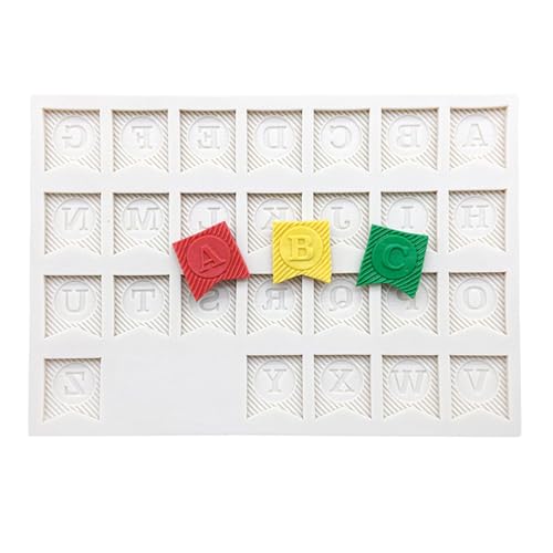 Fondant-Silikonform, Alphabet, Zahlen, Flagge, Silikon, Sugarcraft, Harz, Werkzeuge, Cupcake, Backform, Fondant, Kuchendekoration, Werkzeuge, 15,6 x 10,8 x 0,8 cm Fondant-Silikonform, Alphabet, Zahlen, Flagge, Silikon, Sugarcraft, Harz, Werkzeuge, Cupcake, Backform, Fondant, Kuchendekoration, Werkzeuge, 15,6 x 10,8 x 0,8 cm von MANGOUSONG