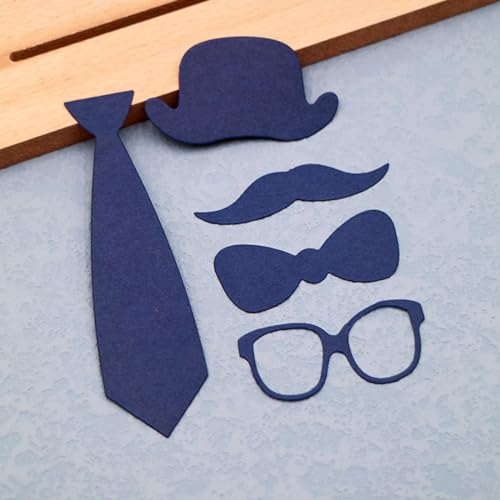 Metall-Stanzschablonen, 9,4 x 7,9 cm, Brille Bart Fliege Mann Metall Stanzformen Dekorative Scrapbook Kind Papier Karten Herstellung Werkzeug Handwerk Metall-Stanzschablonen, 9,4 x 7,9 cm, Brille Bart Fliege Mann Metall Stanzformen Dekorative Scrapbook Kind Papier Karten Herstellung Werkzeug Handwerk von MANGOUSONG