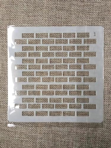 Schablonen für Kartenherstellung, 13 cm, Wand-Ziegel-Schablonen zum Malen auf Holz, Wänden, Möbeln, Leinwand, Stoff, Felsen, Karten, Album, Papier, Scrapbooking, Dekoration von MANGOUSONG