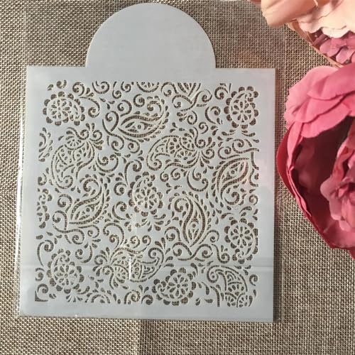 Schablonen für Kartenherstellung, 15 cm, florierende Schablonen zum Malen auf Holz, Wänden, Möbeln, Leinwand, Stoff, Felsen, Karten, Album, Papier, Sammelalbum, Dekoration von MANGOUSONG