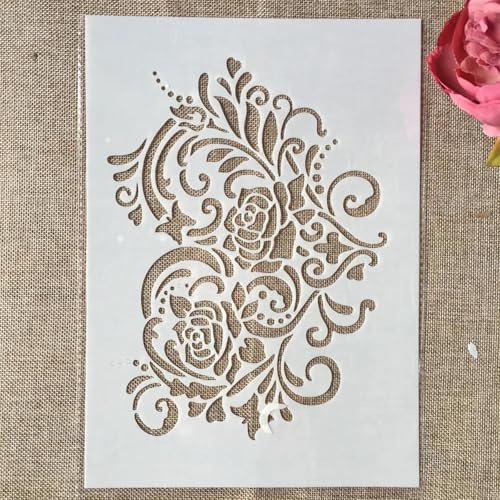 Schablonen für Kartenherstellung, 29 cm, A4, Herz-Schmetterling, Schablonen zum Malen auf Holz, Wänden, Möbeln, Leinwand, Stoff, Felsen, Karten, Album, Papier, Scrapbook-Dekoration von MANGOUSONG