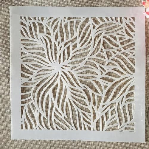 Schablonen für Kartenherstellung, 30 x 30 cm, Blätter, hohle Textur, Schablonen zum Malen auf Holz, Wänden, Möbeln, Leinwand, Stoff, Felsen, Karten, Album, Papier, Scrapbooking, Dekoration von MANGOUSONG