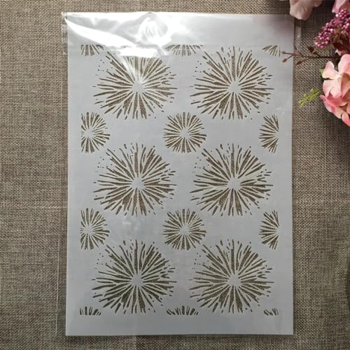 Schablonen für Kartenherstellung, A4, 29 cm, Blattmuster, Texturschablonen zum Malen auf Holz, Wänden, Möbeln, Leinwand, Stoff, Felsen, Karten, Album, Papier, Sammelalbum, Dekoration von MANGOUSONG