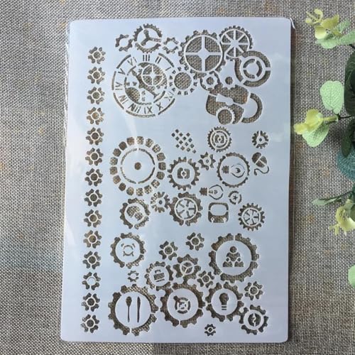 Schablonen für Kartenherstellung, A4, 29 x 21 cm, Bambus-Schablonen zum Malen auf Holz, Wänden, Möbeln, Leinwand, Stoff, Felsen, Kartenalbum, Papier, Scrapbooking, Dekor, Stil B von MANGOUSONG