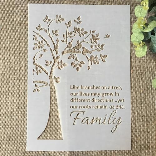 Schablonen für Kartenherstellung, A4, 29 x 21 cm, große Federschablonen zum Malen auf Holz, Wänden, Möbeln, Leinwand, Stoff, Felsen, Kartenalbum, Papier, Scrapbooking, Dekor, Stil D von MANGOUSONG