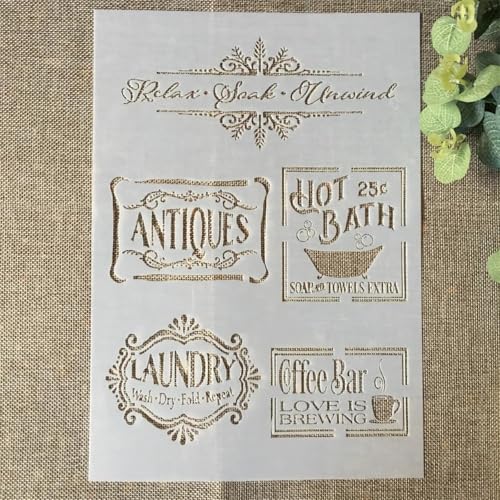 Schablonen zum Basteln, A4, 29 x 21 cm, Pfauenblätter, wiederverwendbare Schablonen zum Malen auf Holz, Wandvorlagen, Bastelarbeiten, Malvorlage für Kartenherstellung, Heimdekoration, Stil K von MANGOUSONG