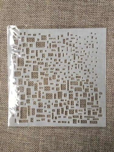 Schablonen zum Malen auf Holz, 13 cm, unregelmäßiger Block, wiederverwendbare Zeichenschablonen zum Malen an der Wand, Kartenherstellung, Heimdekoration von MANGOUSONG