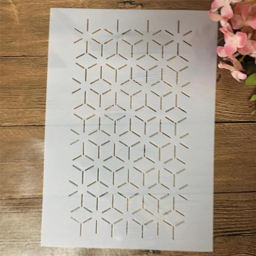 Schablonen zum Malen auf Holz, A4, 29 cm, Blattgeometrie, wiederverwendbare Zeichenvorlagen, Schablonen zum Malen an der Wand, Kartenherstellung, Heimdekor-Stil, L Schablonen zum Malen auf Holz, A4, 29 cm, Blattgeometrie, wiederverwendbare Zeichenvorlagen, Schablonen zum Malen an der Wand, Kartenherstellung, Heimdekor-Stil, L von MANGOUSONG
