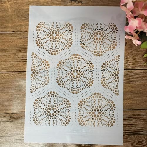 Schablonen zum Malen auf Holz, A4, 29 cm, Blattgeometrie, wiederverwendbare Zeichenvorlagen, Schablonen zum Malen an der Wand, Kartenherstellung, Heimdekor-Stil I Schablonen zum Malen auf Holz, A4, 29 cm, Blattgeometrie, wiederverwendbare Zeichenvorlagen, Schablonen zum Malen an der Wand, Kartenherstellung, Heimdekor-Stil I von MANGOUSONG