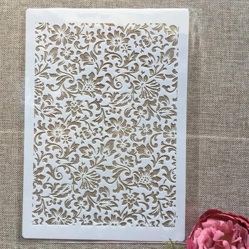 Schablonen zum Malen auf Holz, A4, 29 cm, Blumenblatt-Textur, wiederverwendbare Zeichenvorlagen, Schablonen zum Malen an der Wand, Kartenherstellung, Heimdekoration, Stil A Schablonen zum Malen auf Holz, A4, 29 cm, Blumenblatt-Textur, wiederverwendbare Zeichenvorlagen, Schablonen zum Malen an der Wand, Kartenherstellung, Heimdekoration, Stil A von MANGOUSONG