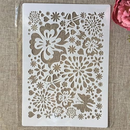 Schablonen zum Malen auf Holz, A4, 29 cm, Blumenblatt-Textur, wiederverwendbare Zeichenvorlagen, Schablonen zum Malen an der Wand, Kartenherstellung, Heimdekoration, Stil C Schablonen zum Malen auf Holz, A4, 29 cm, Blumenblatt-Textur, wiederverwendbare Zeichenvorlagen, Schablonen zum Malen an der Wand, Kartenherstellung, Heimdekoration, Stil C von MANGOUSONG
