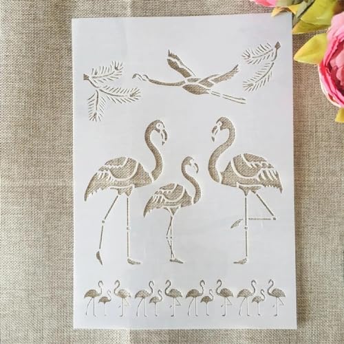 Schablonen zum Malen auf Holz, A4, 29 cm, Flamingo-Feder, wiederverwendbare Zeichenvorlagen, Schablonen zum Malen an der Wand, Kartenherstellung, Heimdekoration Schablonen zum Malen auf Holz, A4, 29 cm, Flamingo-Feder, wiederverwendbare Zeichenvorlagen, Schablonen zum Malen an der Wand, Kartenherstellung, Heimdekoration von MANGOUSONG