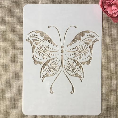 Schablonen zum Malen auf Holz, A4, 29 cm, Schmetterling, wiederverwendbare Zeichenschablonen zum Malen an der Wand, Kartenherstellung, Heimdekoration Schablonen zum Malen auf Holz, A4, 29 cm, Schmetterling, wiederverwendbare Zeichenschablonen zum Malen an der Wand, Kartenherstellung, Heimdekoration von MANGOUSONG